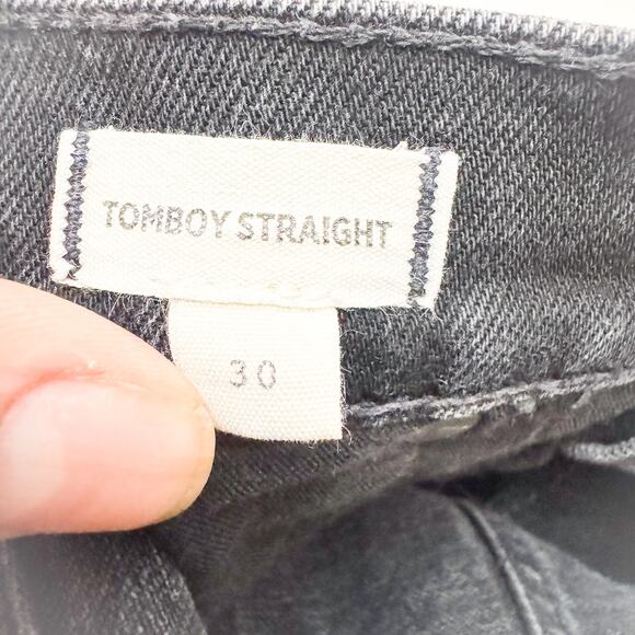 Madewell Tomboy Straight Charcoal Black Denim Jeans Size 30 - Picture 6 of 10